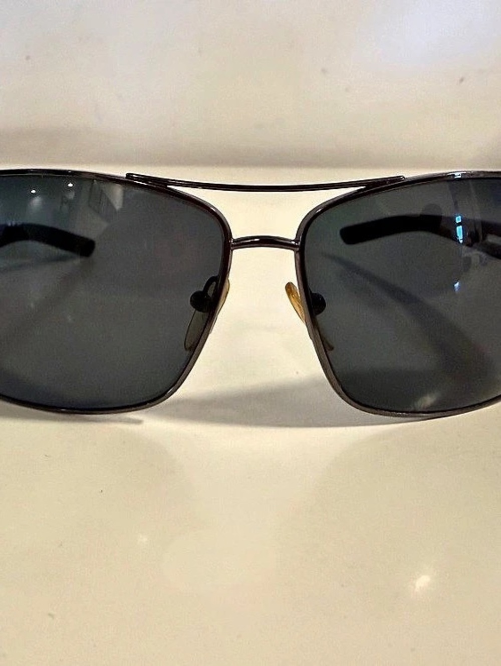 Prada SPR 54I Black & Gray Sunglasses Polarized Genuine